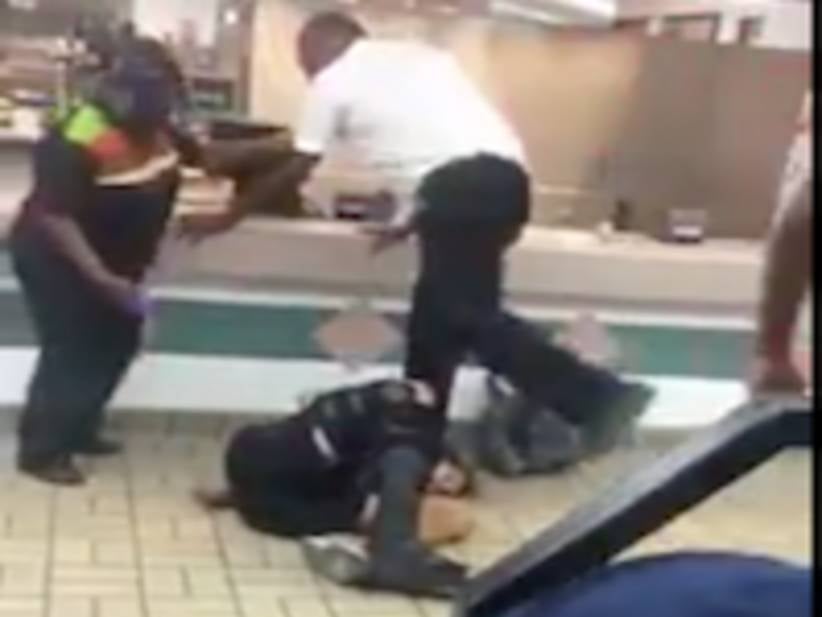 Four Burger King Employees Beating Down A Crazy Customer Is The Best Teamwork You Will See Today