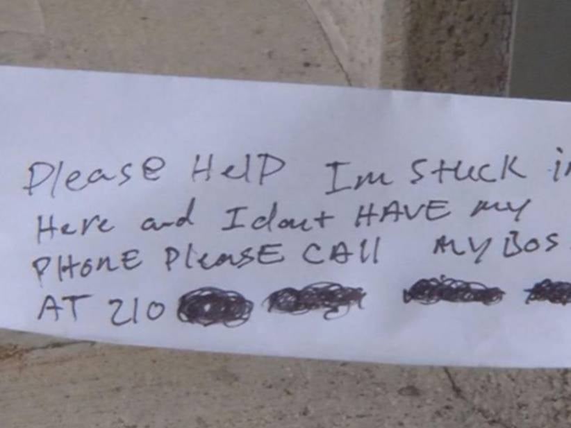 Dude Locks Himself Inside Of An ATM, Slips People "Help Me!" Notes Through The Cash Slot And Finally Gets Rescued