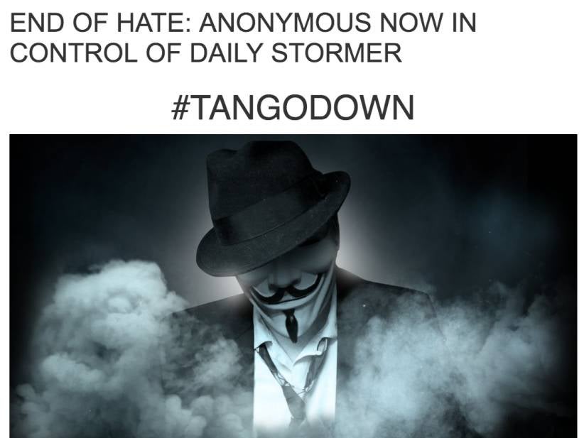 Neo-Nazi Website Fakes Hack Job By Anonymous After Being Booted By GoDaddy