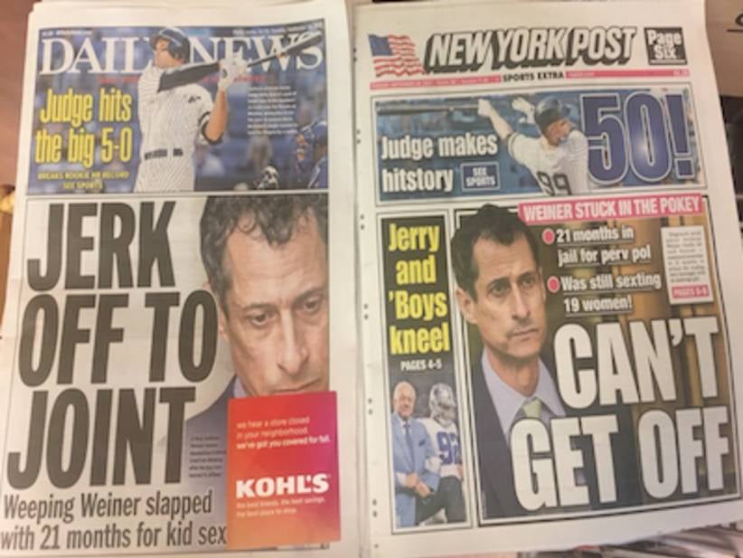 The New York Newspapers Brought Their A-Games For Today's Anthony Weiner Headlines