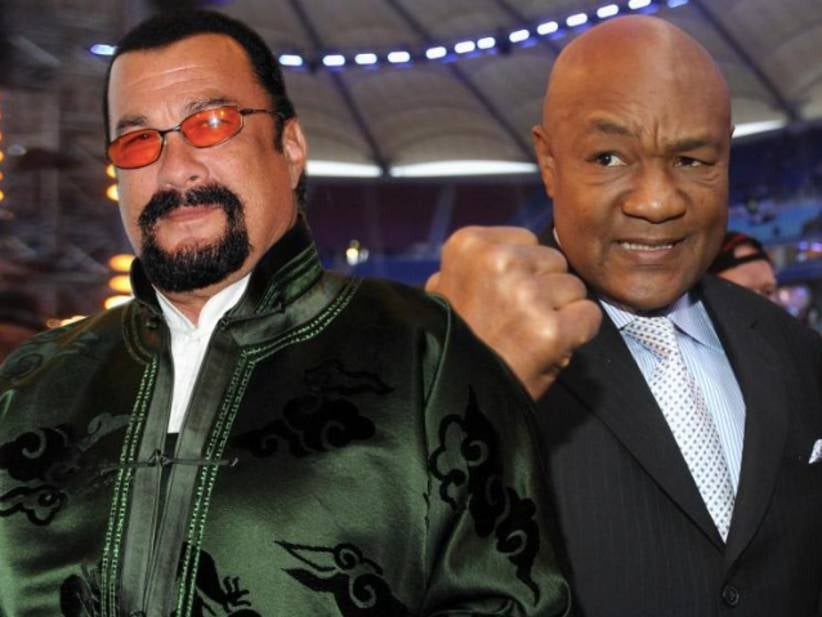 George Foreman Challenges Steven Seagal To Ten Rounds Of Hand-To-Hand Combat, No Weapons!