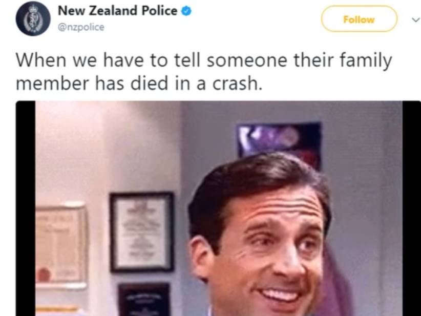 The New Zealand Police Posted A Michael Scott Gif To Express How Hard It Is To Tell Someone A Family Member Died