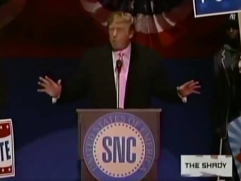 Donald Trump Proclaiming Slim Shady Is A "Winner" At 2004 MTV Eminem Convention