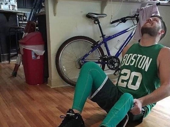 One-Legged Man is the Leader in the Halloween Clubhouse After Going as Gordon Hayward