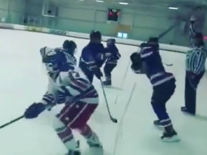 And Here We Have The Most Aggressive Youth Hockey Slash To The Head You'll See Today