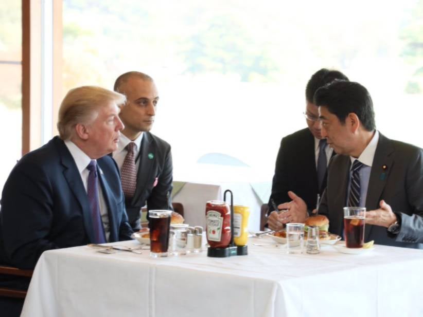 Trump Optioned Local Cuisine In Japan And Ate Only Well-Done American Burgers Instead