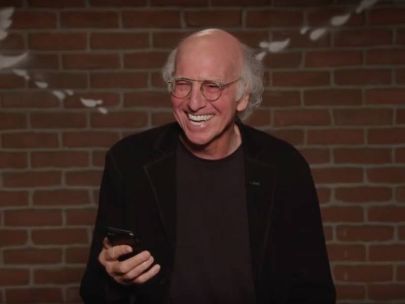 The Outtakes Of Larry David Trying To Read Mean Tweets About Jimmy Kimmel Are Hilarious