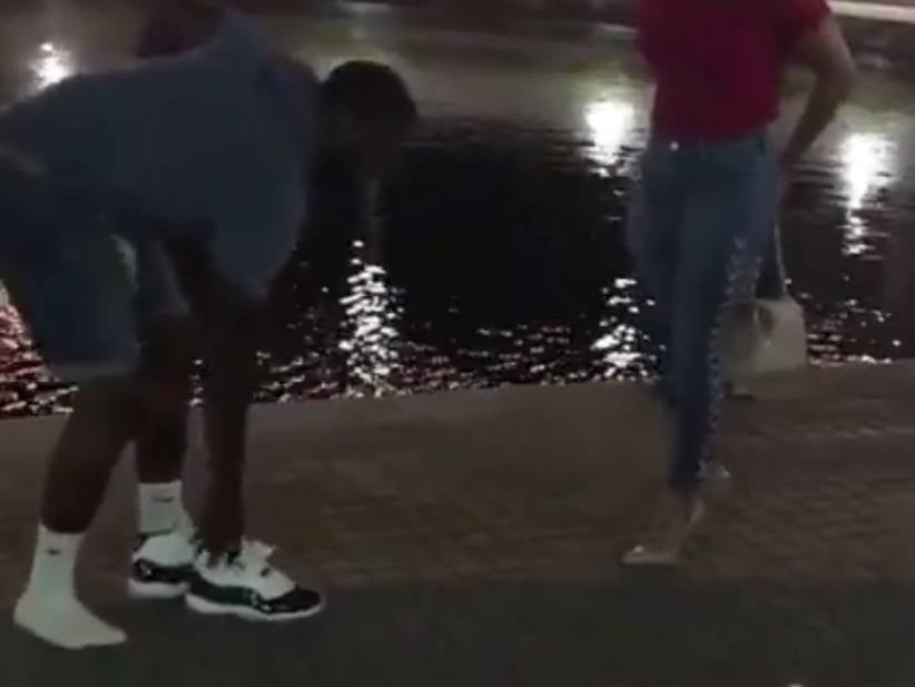 Guy Takes Off His Jordans Before Getting Down To Propose Because He Has His Head On Straight
