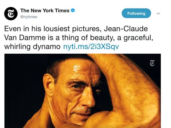 The New York Times Wants To Bang Jean Claude Van Damme (Allegedly)