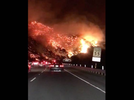 Video Of This Person Commuting To Work During The California Fires Is INSANE