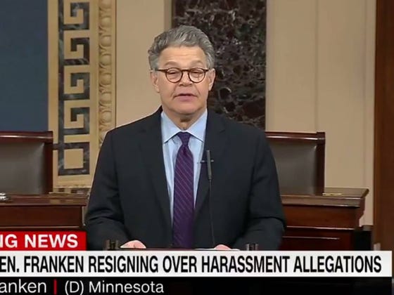 Senator Al Franken Resigns While Firing Shots At Trump, Roy Moore, And The Republican Party