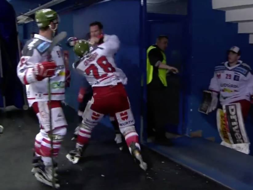 Austrian Hockey League Finds A Way To Make Intermission Reports More Exciting By Adding Off-Ice Fights
