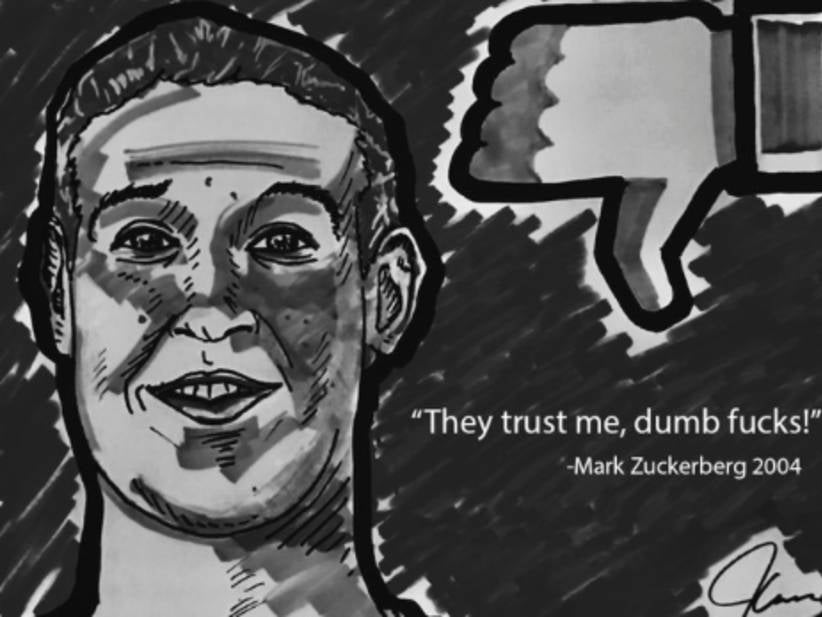 Jim Carrey Painted A Mean Picture Of Mark Zuckerberg Because He's Mad At Facebook
