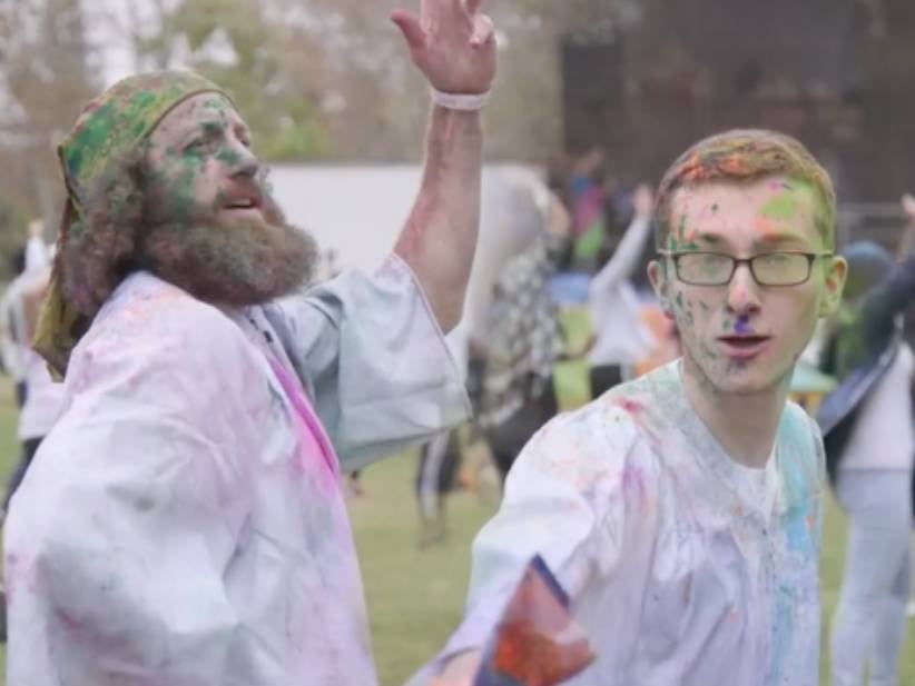 Dallas Braden And Robbie Fox Do The Holi Festival Of Color