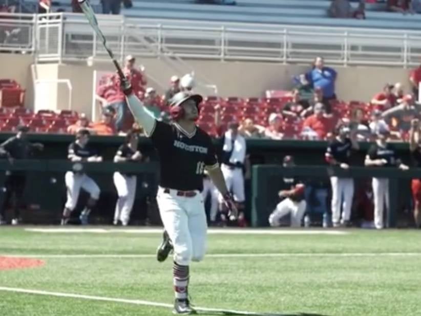 Houston College Kid's Bat Flip And Victory Circle Around The Basepaths Is A Walk Off For The Ages