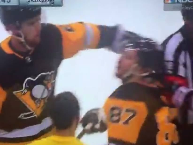 Did The Golden Boy Sidney Crosby Just Spit On Someone?