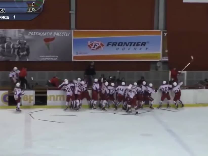 Youth Hockey Game Between Russians And Slovakians Ends Well. And By Well I Mean With A Massive Brawl That Ends With The Cops Showing Up