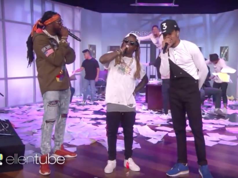 Let's Take A Moment To Appreciate The Time Lil Wayne Went On Ellen, Rapped About Taking Percocets And Exploded Chance The Rapper's Brain
