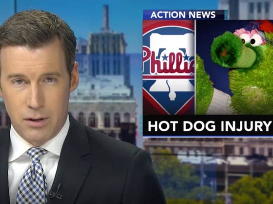 The Philly Phanatic Almost Committed Manslaughter With A Wiener Shot Out Of His Hot Dog Cannon
