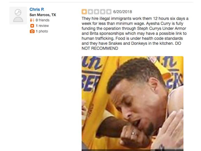 Salty Rockets Fans Destroy Ayesha Curry's Houston Restaurant On Yelp Because Steph Whooped Their Ass In The Playoffs