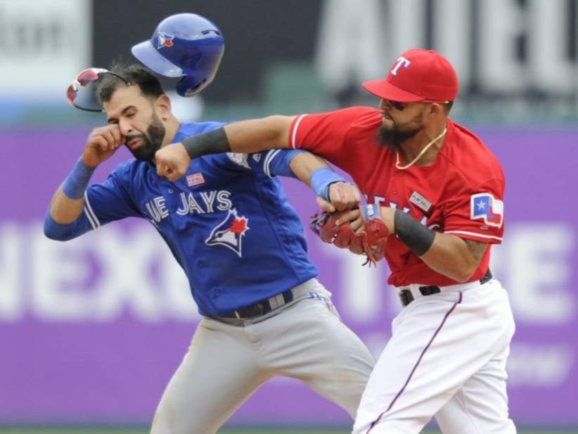 Wake Up With Jose Bautista Getting His Clock Cleaned By Rougned Odor