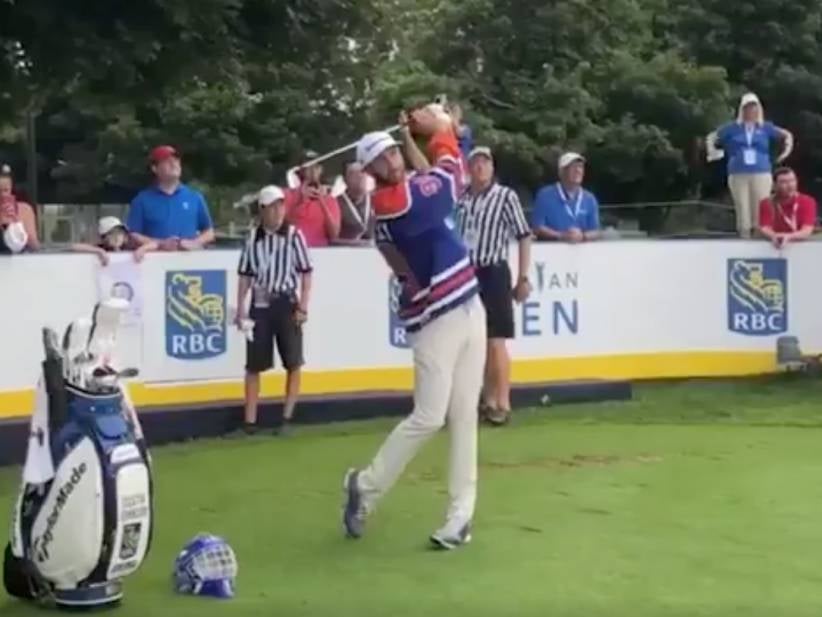 Dustin Johnson Played A Pro Am In A Wayne Gretzky Jersey Yesterday