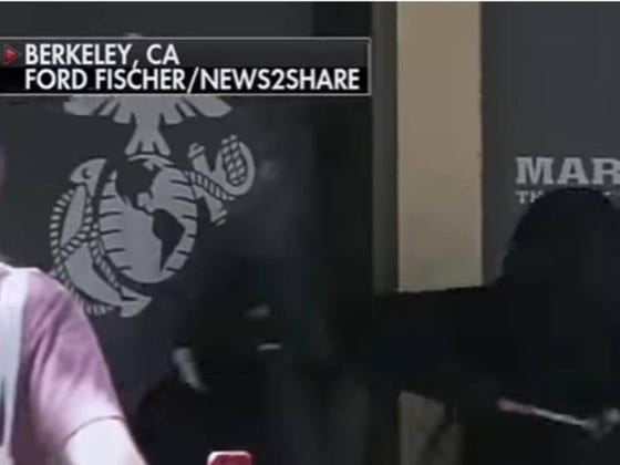 Antifa Smashed the Windows at a Marine Corps Recruiting Station