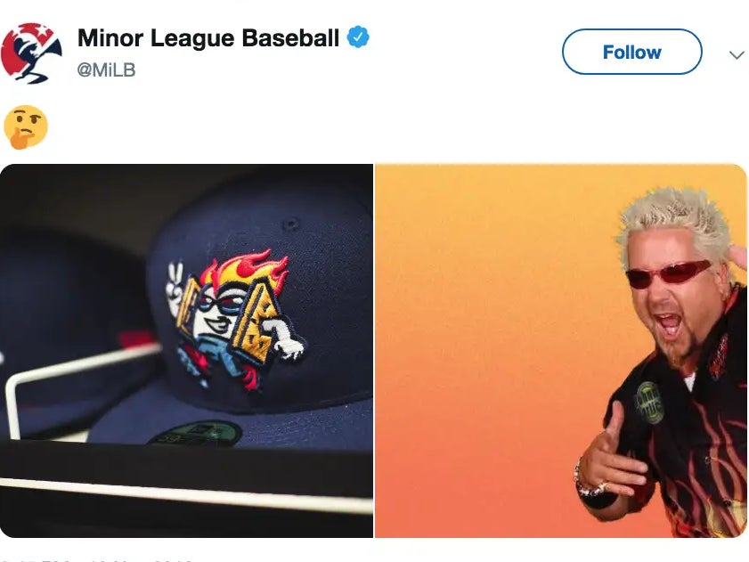 Many People Are Saying This New Minor League Logo Looks Like Guy Fieri, And They Aren't Wrong